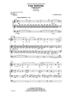 Песня lux aeterna