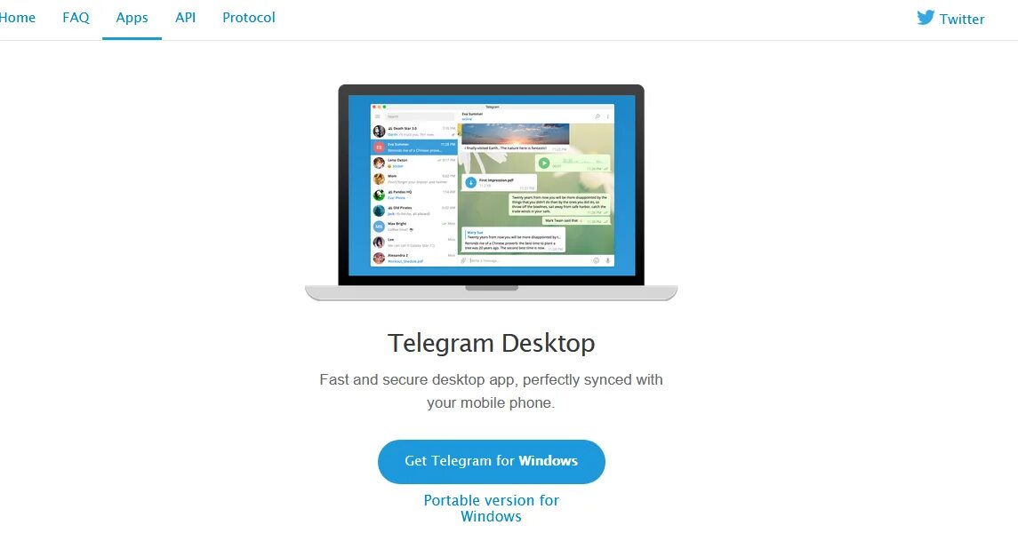 App version telegram