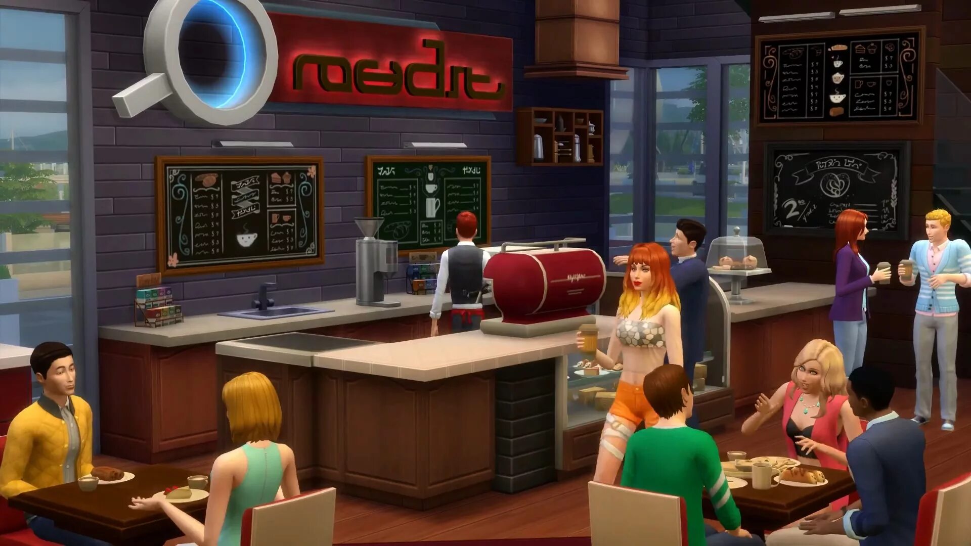 Симс 4 размещение предметов. Бариста sims 4. the sims 4. веселимся вместе. симс 2 бариста. sims 4 бизнес.