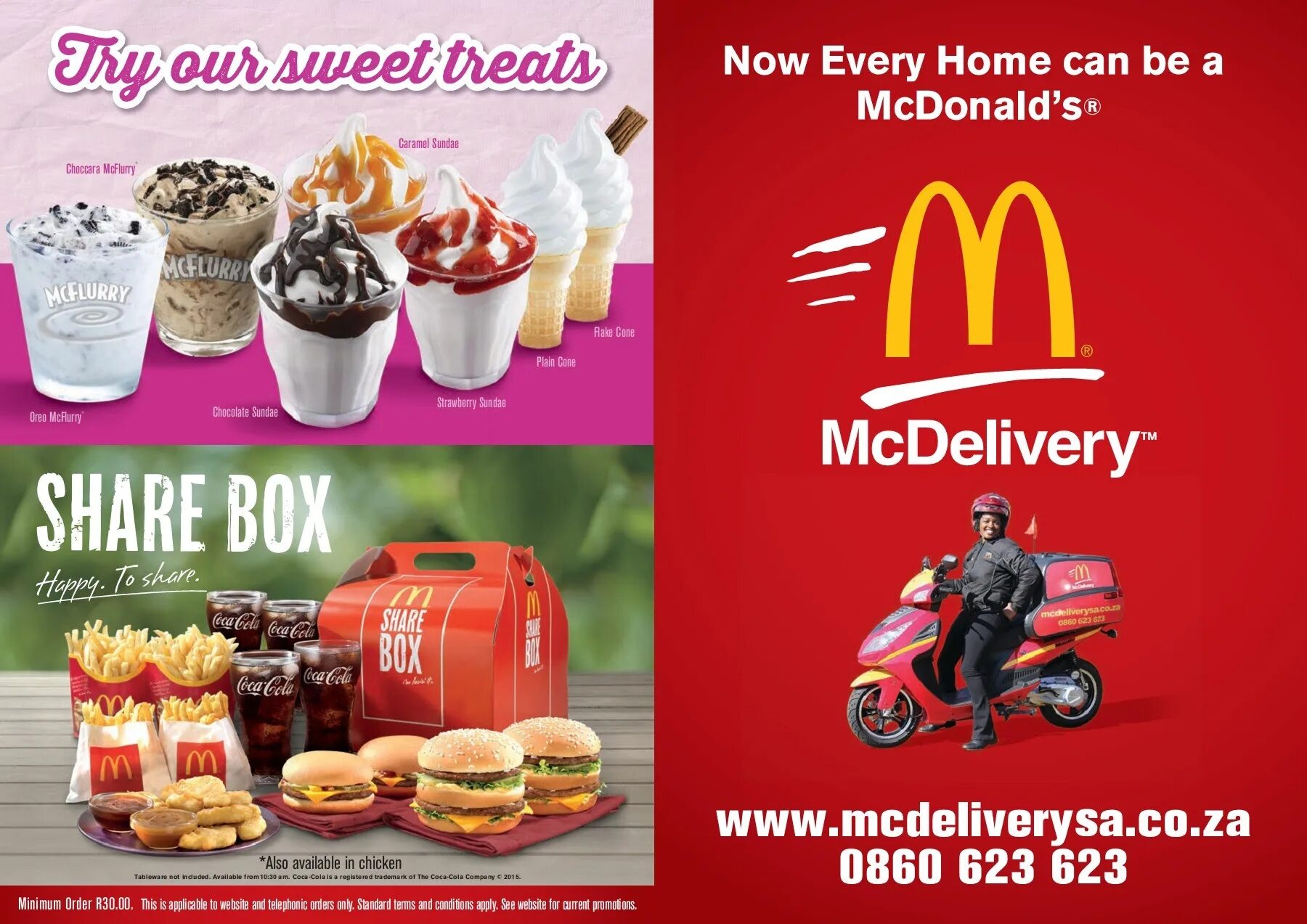 Mcdonalds menu