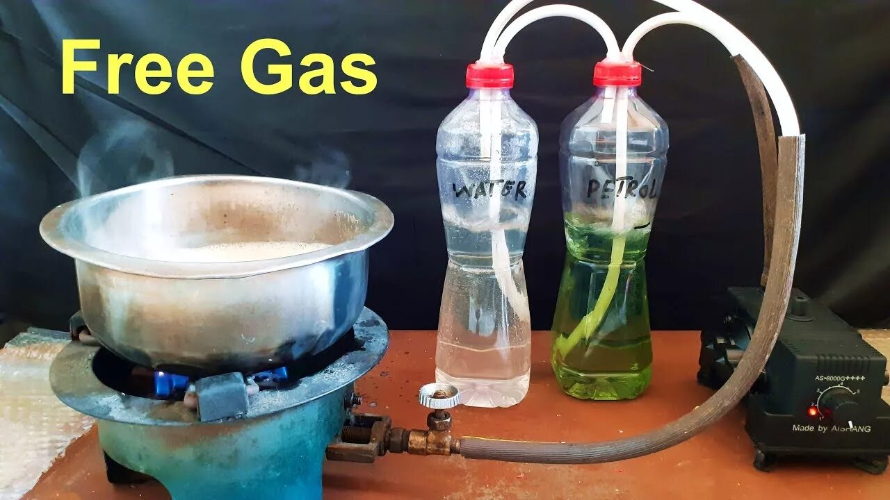 To make gas. Gasogene. Home made Gas, how to make Gas at Home with eay method #58.