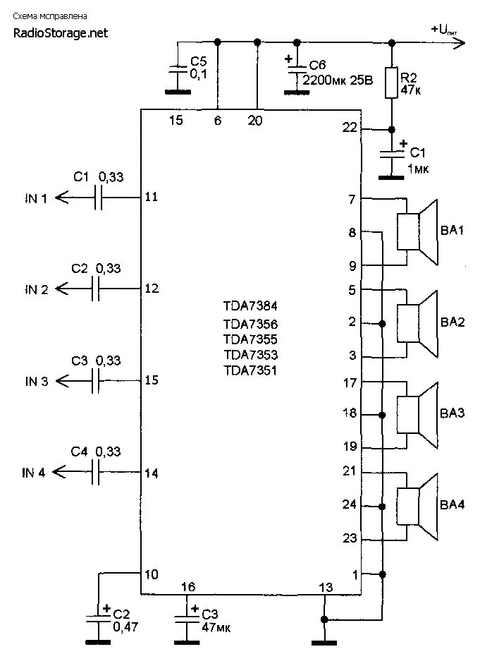 Микросхема TDA7388: характеристики, datasheet, аналоги усилителя