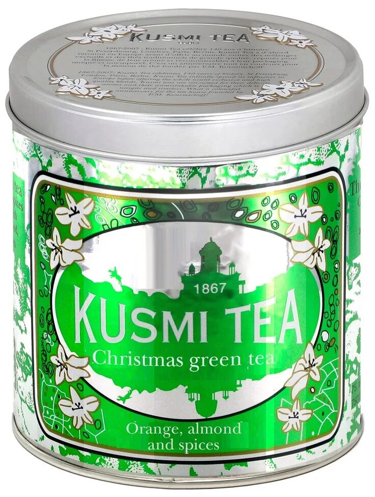 Зеленый чай в банке. Kusmi. Кусми чай. Green Tea банка.