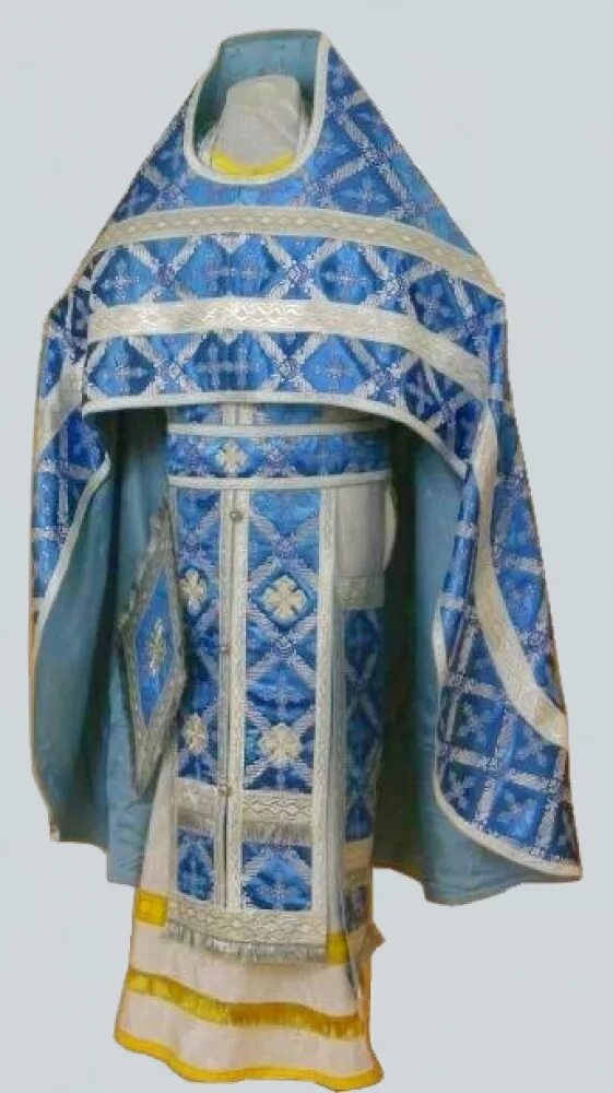 Архиерейское облачение. Облачение епископа православной церкви. Архиерейское облачение саккос омофор. Архиерейское голубое облачение шелк. Облачение одежда.
