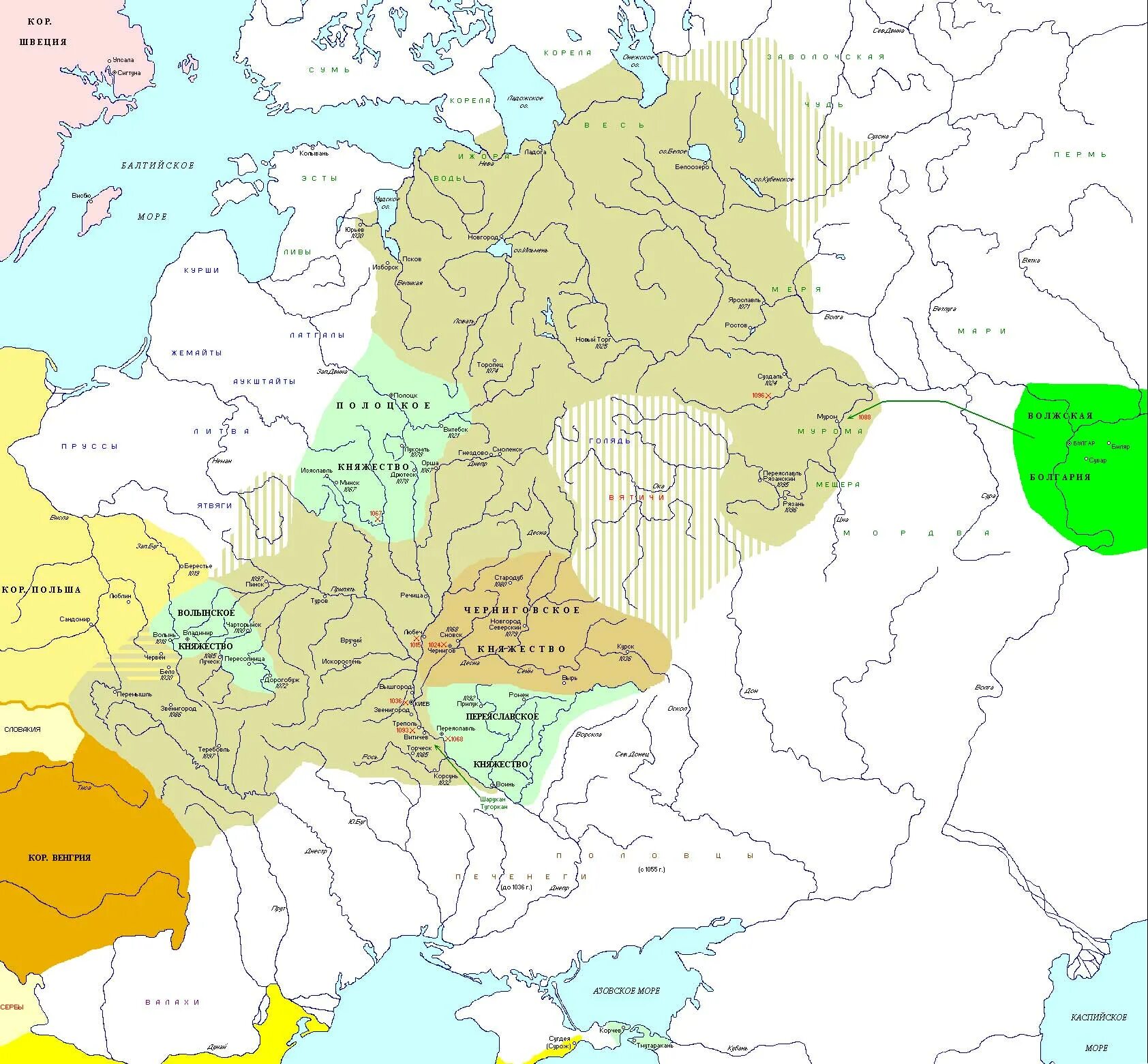 Русь xi xii. Карта киевской руси 11 века. киевская русь карта 11 век. карта древней руси 11-12 века. карта киевской руси 9 века.