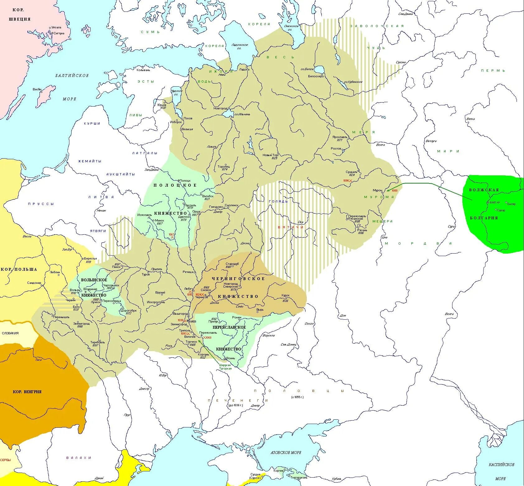 Карта россии в 9 веке