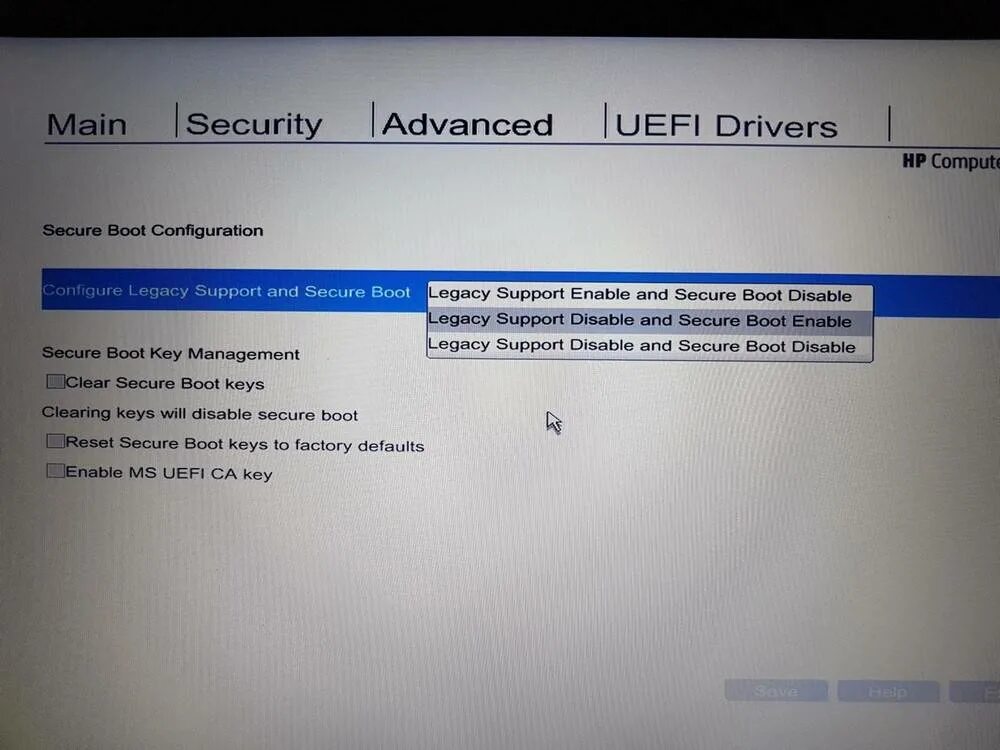 Отключить security boot. Bios hp 440 g. bios hp secure boot. ноутбук hp secure boot. uefi bios hp.