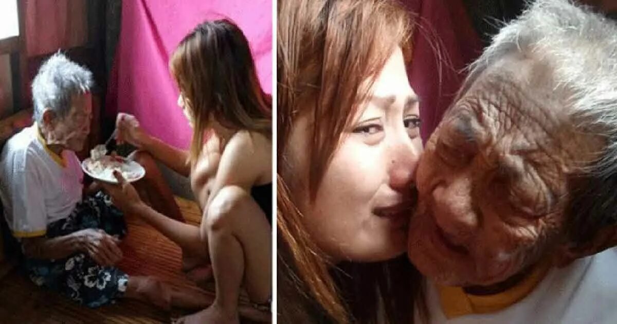 Дед делает куни своей развратной внучке гиф