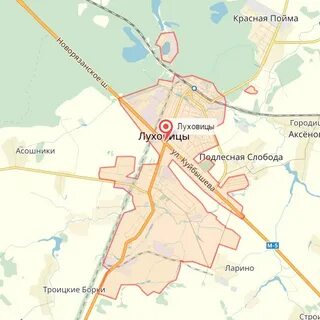 Город луховицы на карте