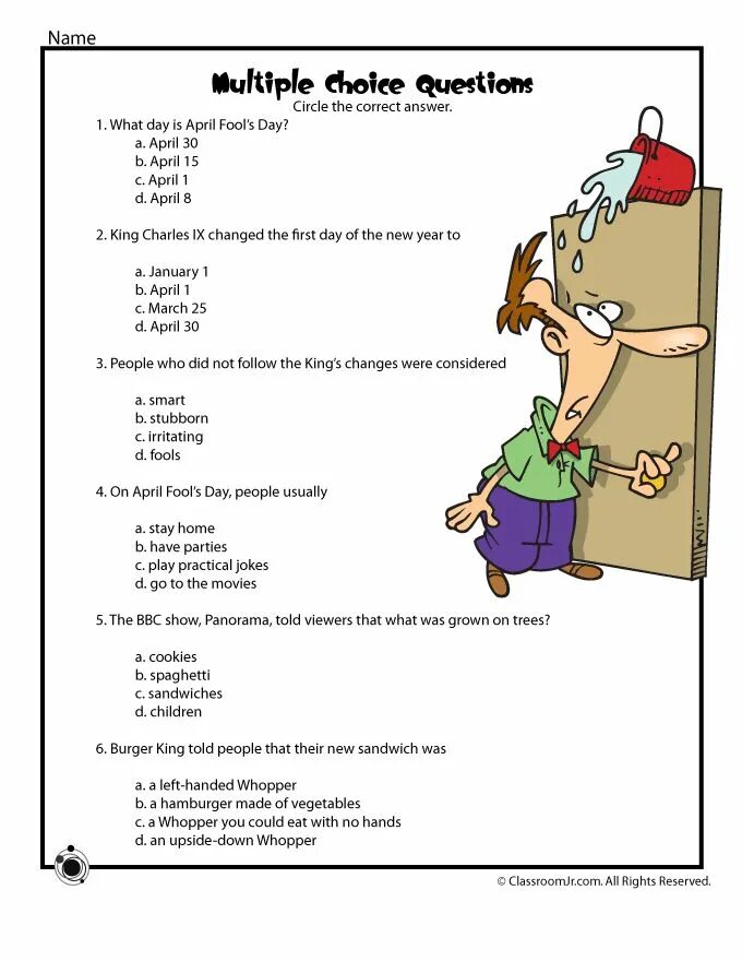 Answer these multiple choice questions