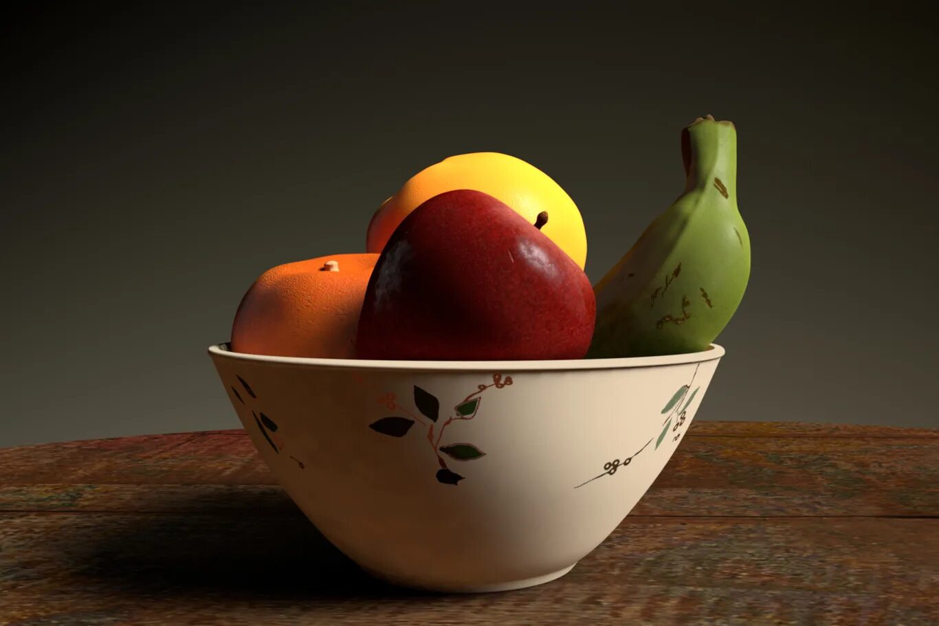3d модель фрукты. фрукты на темном фоне. красивые фрукты. фрукты на столе. сочные фрукты и овощи.