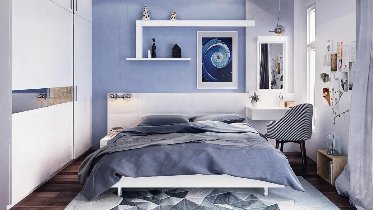 Жк наурыз дизайн спальни Blue bedroom decor, Blue bedroom design, Elegant bedroo