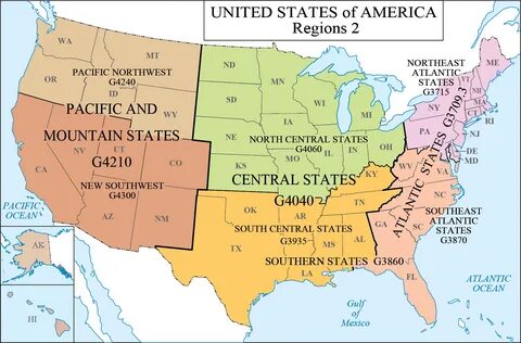 The united states of america карта.
