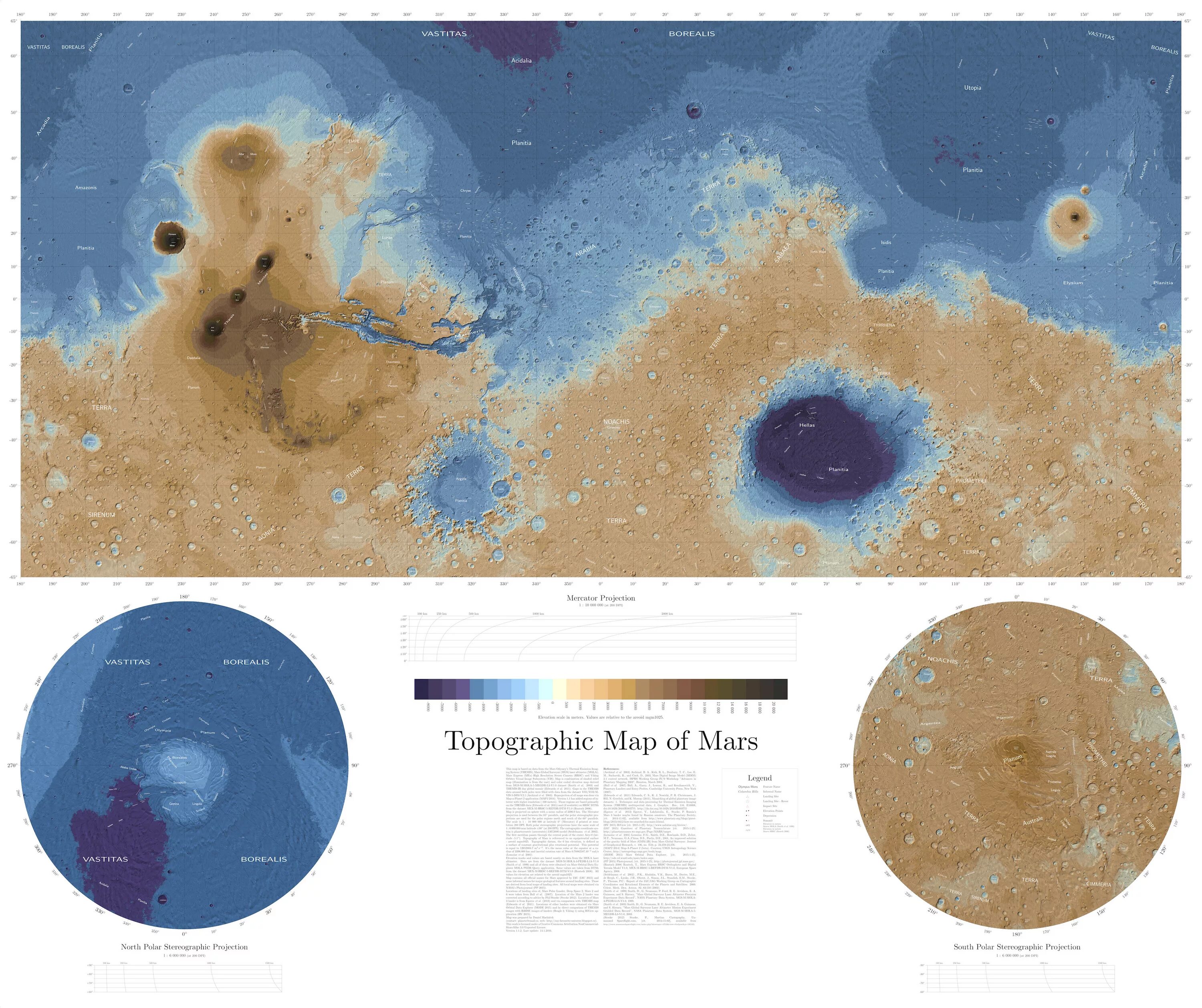 Mars map