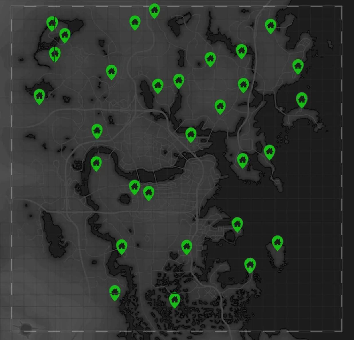 Fallout 4 дальность. Fallout 4 карта поселений. fallout 4 мастерские на карте. вся карта фоллаут 4. fallout 4 верстаки на карте.