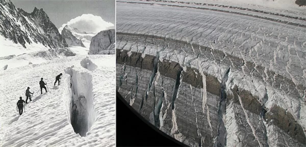 Трещины в леднике на Эльбрусе. Таяние ледника Федченко. Ледник Карачаул. Ледовые трещины.
