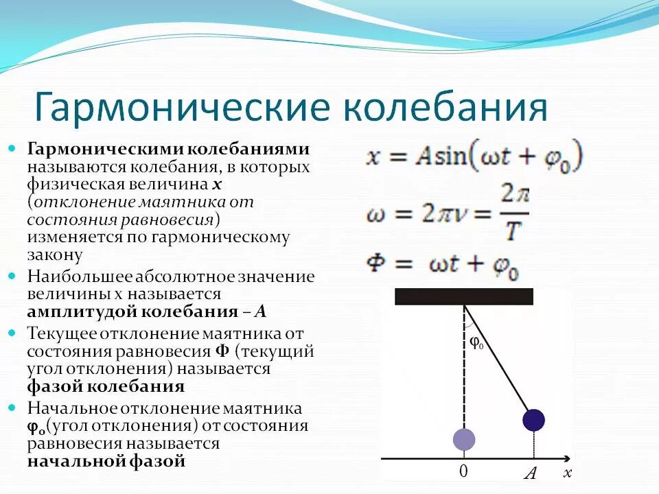 Гармонические колебания (механические и электромагнитные). Гармонические колебания и механические колебания. Механические гармонические колебания формулы. Закон гармонических механических колебаний формула.