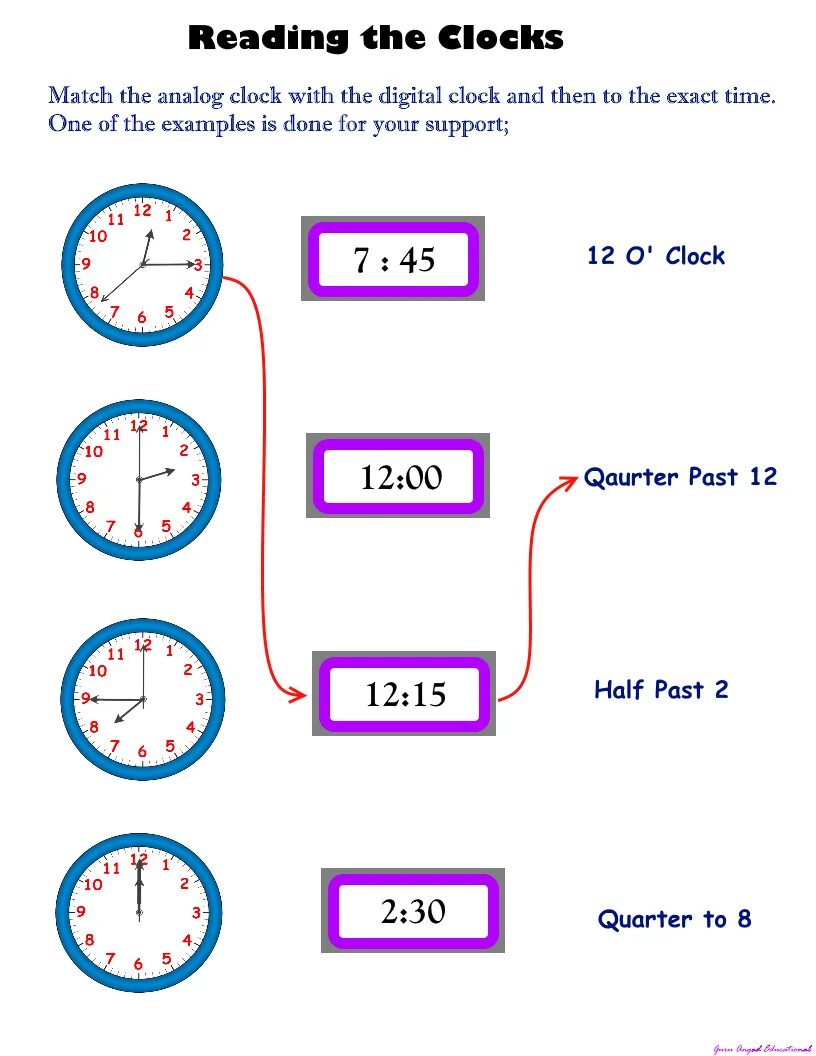 Текст часы 1 класс. Часы на английском. Задания Quarter past. Время на английском Worksheets. Часы в английском языке Worksheet.