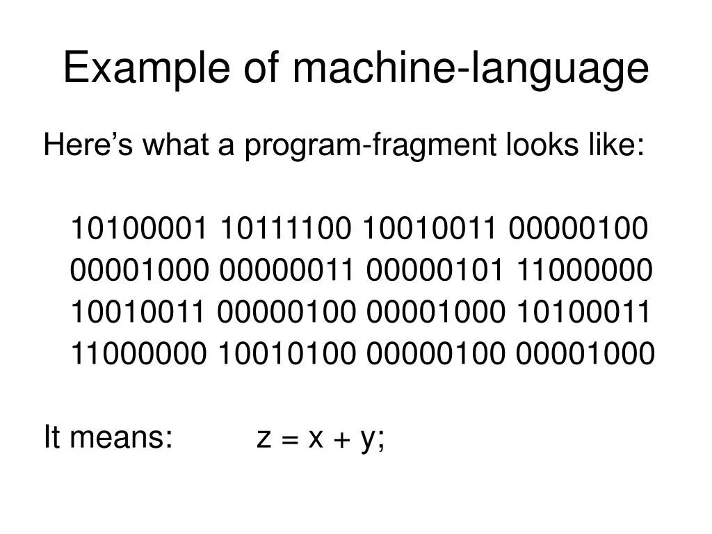 Machine language. Machine code. Machine language Tutorial. Assembly language code.