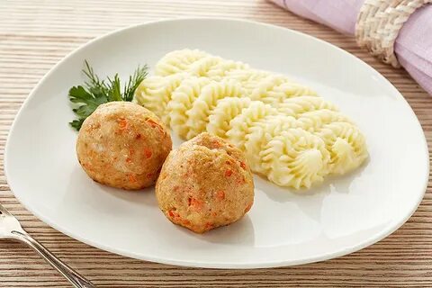 Котлета рыбная пюре картофельное