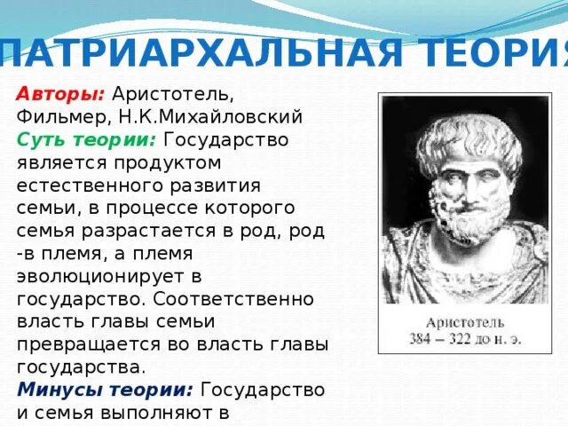 Аристотель фильмер михайловский. Государство для презентации. Фильмер теория государства. Фильмер теория государства. Патриархальная теория аристотеля суть.
