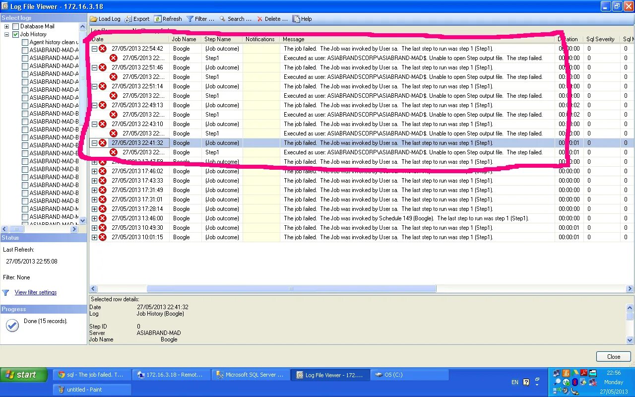Job failed. Логи 1с сервера. Логи 1с 8.1. Job logs.