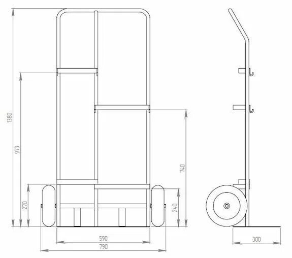 Тележка для баллона размеры