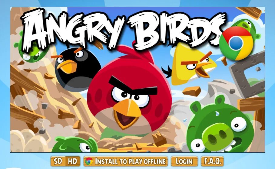 Birds chrome. Angry Birds офлайн. Angry Birds Chrome.