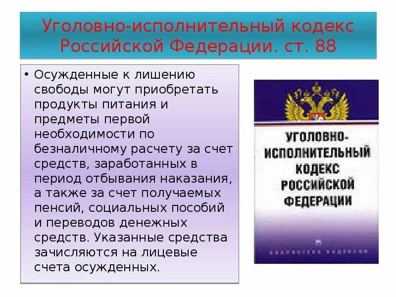 Уик рф изменение. Уголовно исполнительный кодекс. Уголовно-исполнительный кодекс Российской Федерации. Уголовно-исполнительный кодекс Российской Федерации (уик РФ). УК РФ уик РФ.