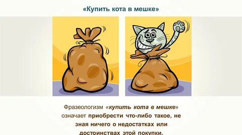 Что означает поговорка кот в мешке