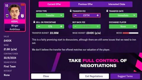 Football manager mobile