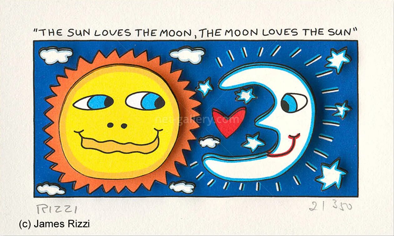 James Rizzi. Love is Луна. Индикатор Love Moon. Солнце и луна любовь