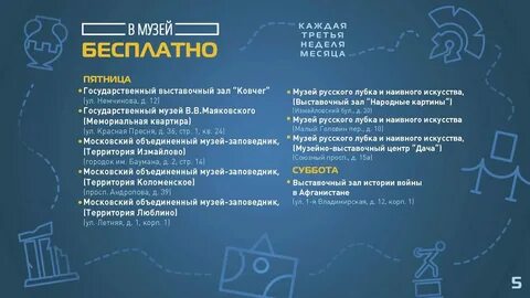 Музейная неделя в москве в октябре