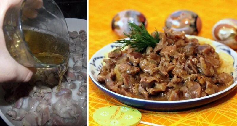 Можно кушать куриную печень. Тушеная печенка сердечки желудки. пупочки и печень на сковороде. жареные пупочки с печенью.