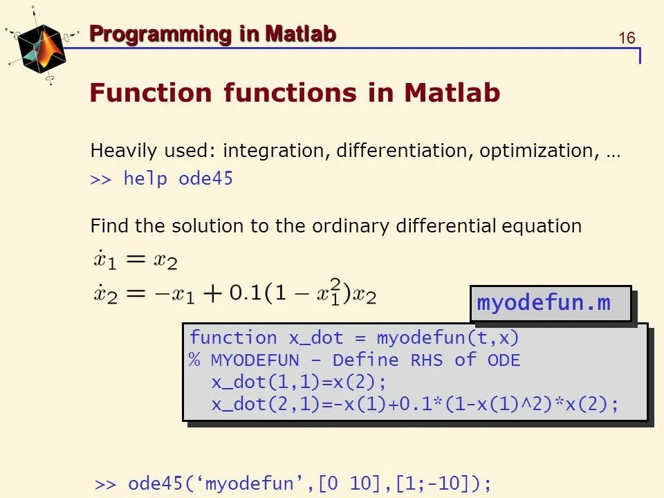 Matlab программирование. Matlab function. ode45 матлаб. деление в матлабе. степень в matlab.