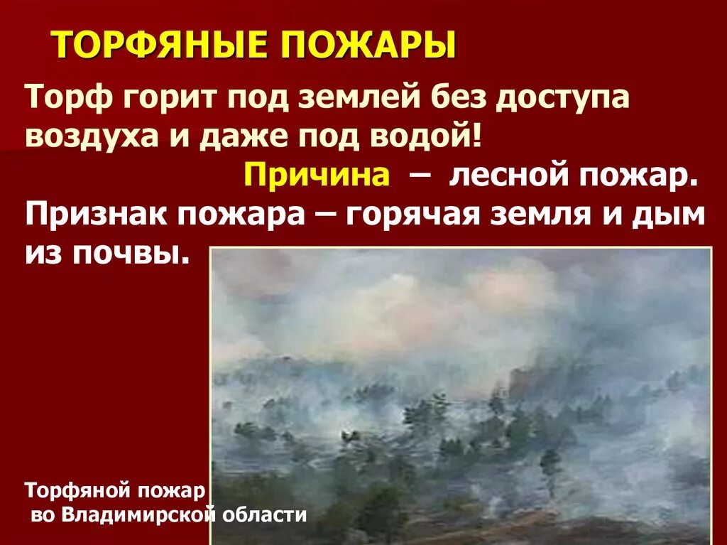 Торфяной пожар определение. Торфяной пожар определение
