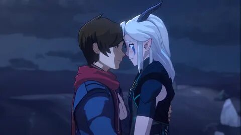 Rayla and callum kiss