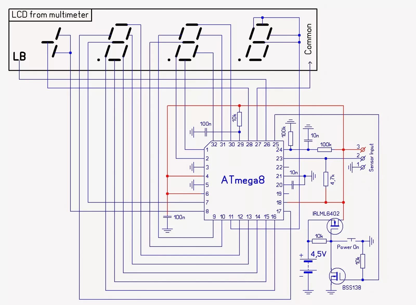схема термометра atmega8 proteus. цифровой термометр термостат схема. вольтметр-амперметр на атмега 8. термостат для инкубатора atmega8. цифровой ампервольтметр atmega8.