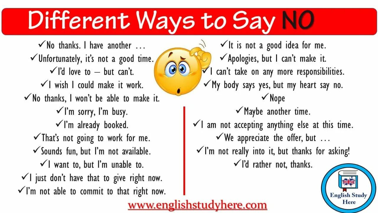 Ways to say Yes. Ways to say no. Ways to say no in English. How to say Yes in English.