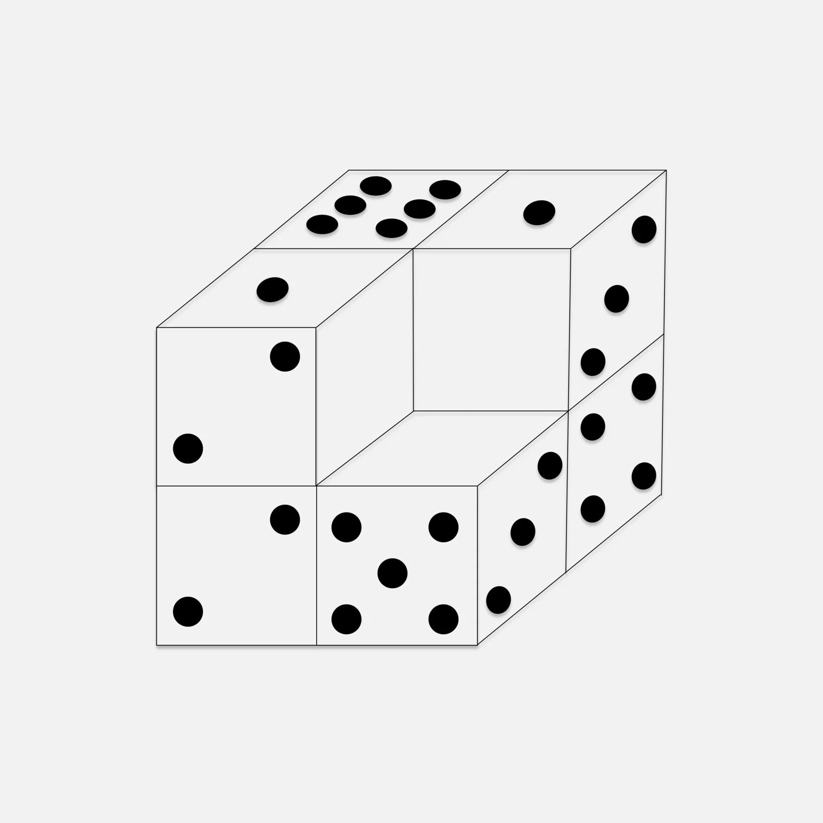 Сколько точек на кубике. Кубик 7х7 схема сборки. Грани кубика с точками. Кубик 7 на 7. Грань кубика 1.