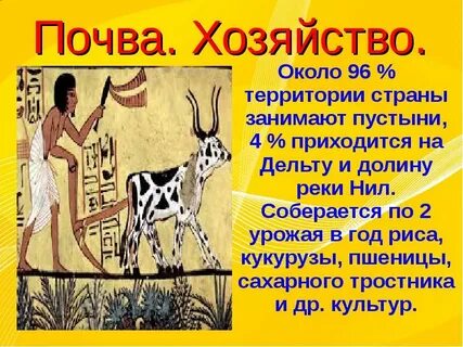 Характеристика египта 7 класс
