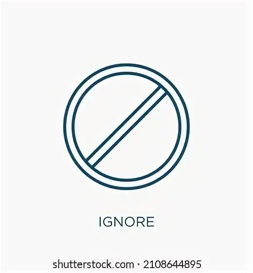 Ignore line. Ignore icon.