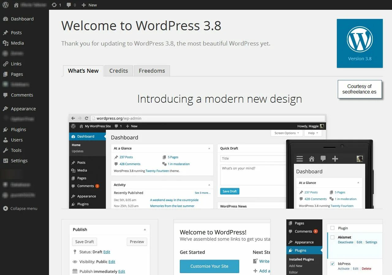 Циклы wordpress. Wordpress интерфейс. wordpress скриншоты. cms вордпресс. админ панель.