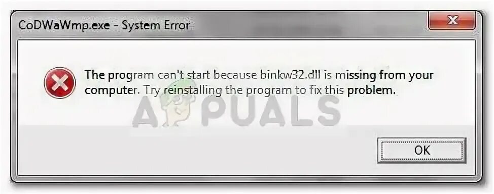 Binkw32 dll windows. Ошибка блюр binkw32.dll.