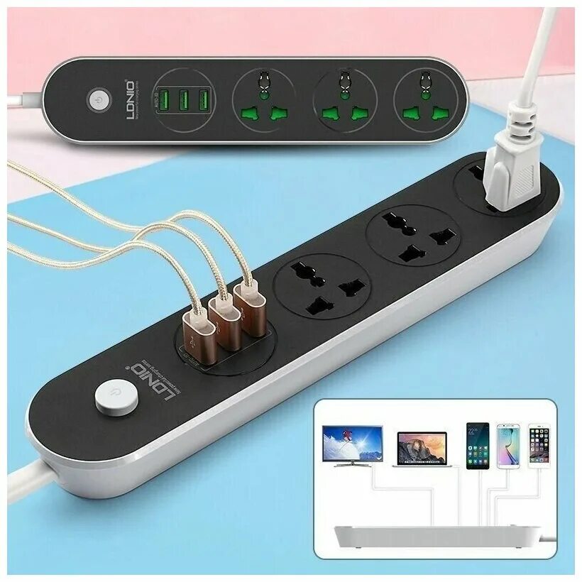 Фильтр с usb портами. Ldnio sc3301. сетевой удлинитель ldnio sc6403. ldnio 3-port usb. сетевой фильтр с юсб портами.