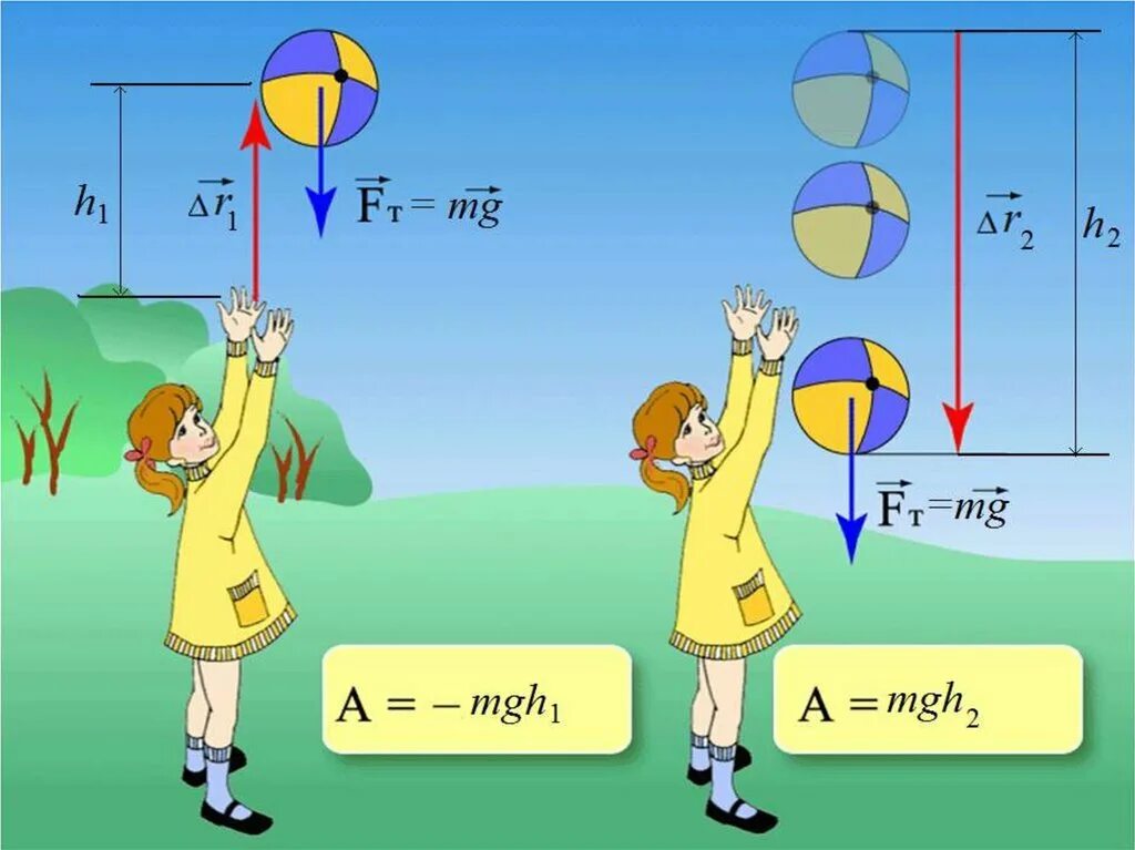 Изображение силы тяжести. Работа силы тяжести. Работа силы тяжести примеры. Рисунок на тему сила тяжести. Физика 7 1 урок