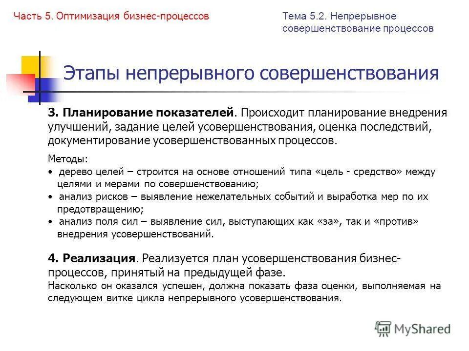 Управление производством. Оптимизация и оптимальное управление. Оптимальное управление. Оптимизация и оптимальное управление. Этапы непрерывного совершенствования.