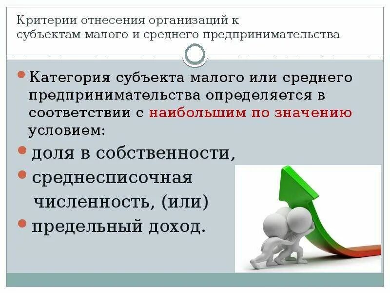 Отнесение к субъектам среднего предпринимательства. Критерии отнесения к категории малого бизнеса. критерии мсп малое и среднее предпринимательство. категории субъектов предпринимательства. субъекты малого предпринимательства презентация.