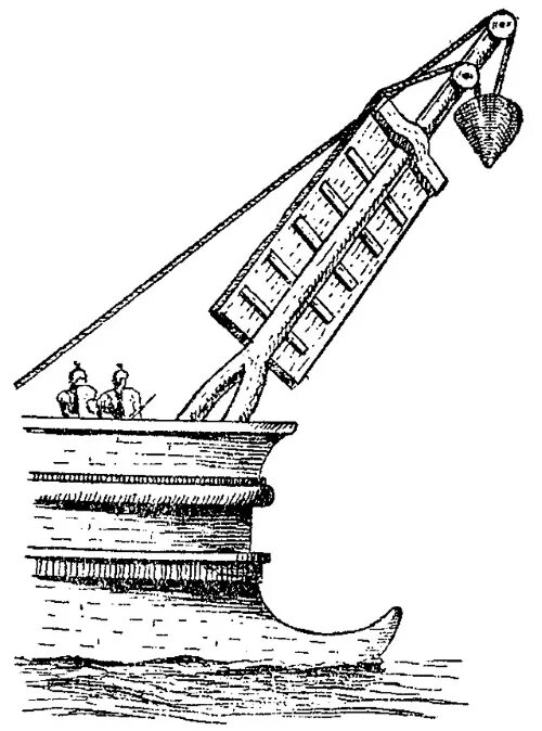 Таран на корабле. Корвус Римский корабль. Тараны кораблей античность. Римский Таран с корабля.
