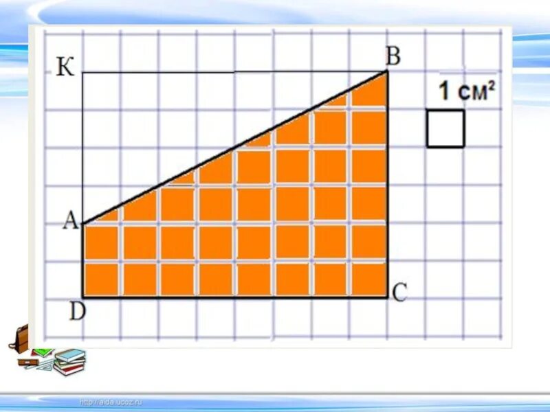 Площадь фигуры по клеткам 5 класс